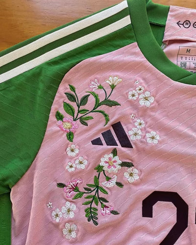 Floral embroidery on the Japan