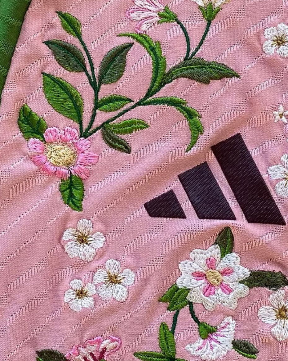 Floral embroidery on the Japan