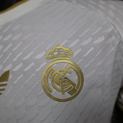 REAL MADRID WHITE AND GOLD DRAGON PLAYER VERSION JERSEY 2024/2025 tm