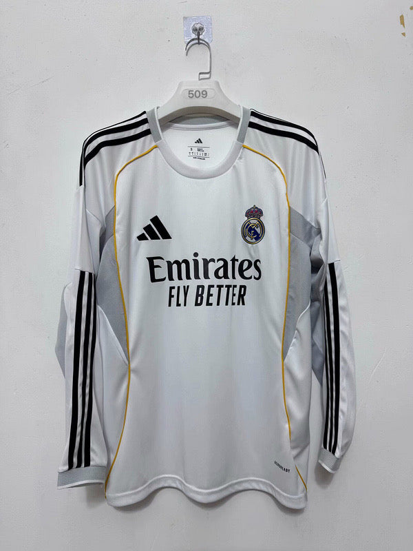 Real madrid home long sleeve 2025/2026