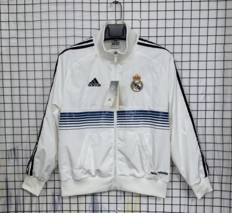 25-26 Real Madrid White Windbreaker