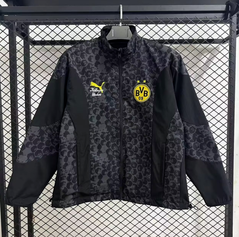 25-26 Dortmund Black Windbreaker