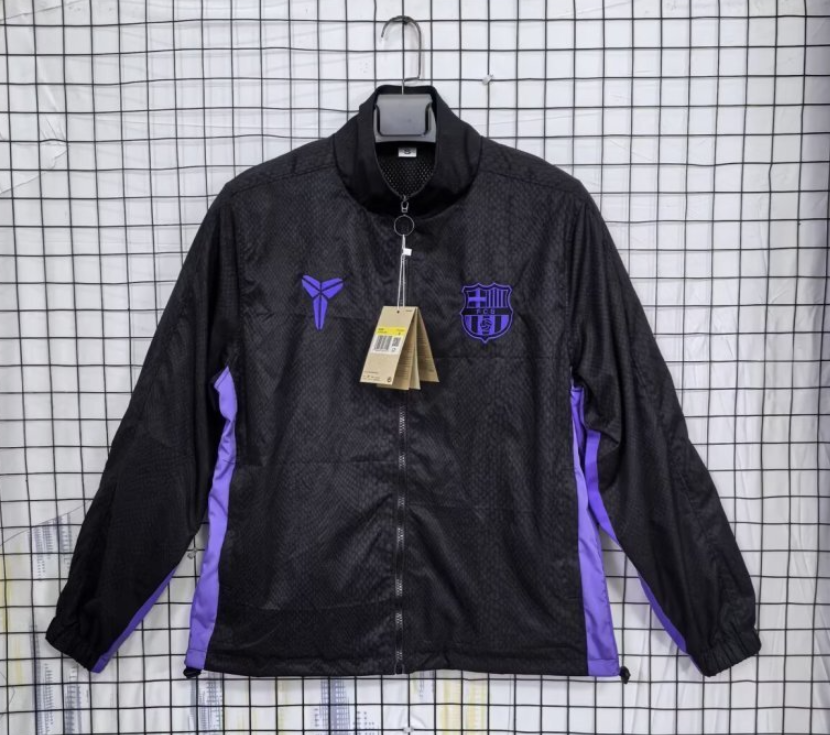 25-26 Barcelona Black Windbreaker
