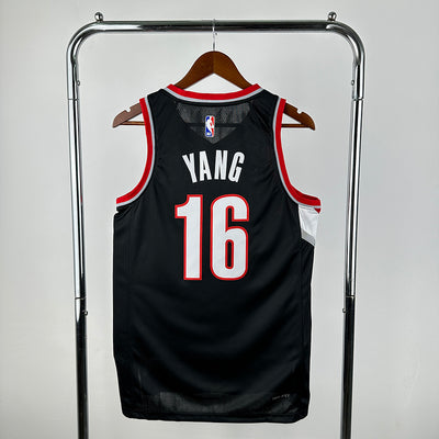 Portland Trail Blazers Black No. 16 YANG