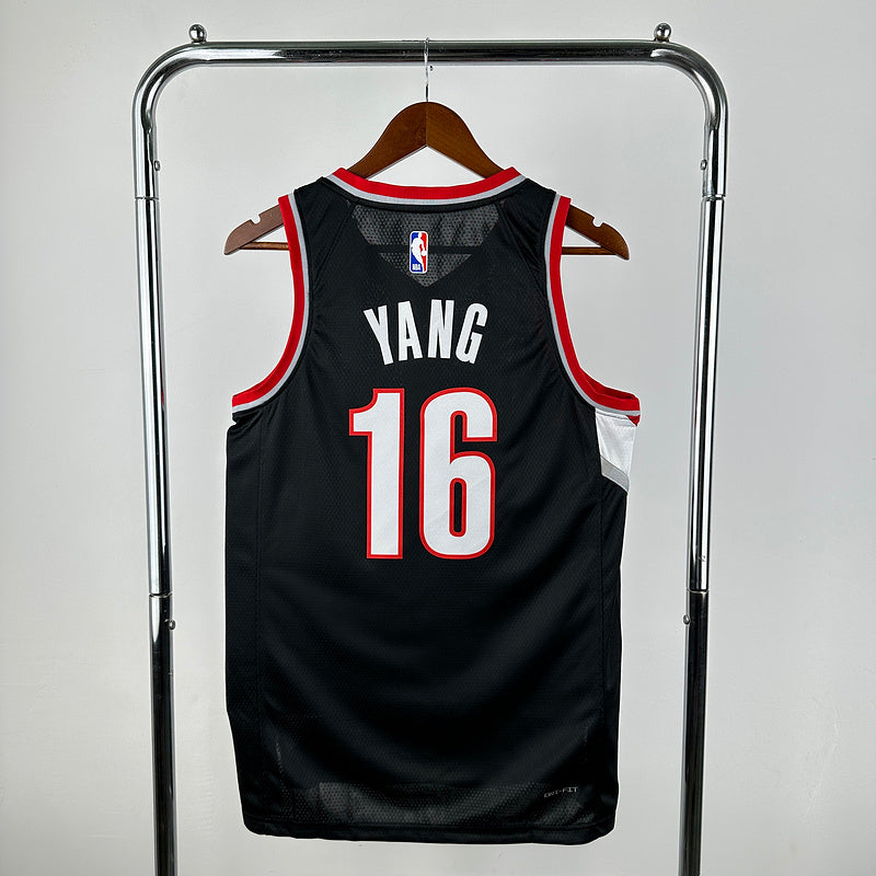 Portland Trail Blazers Black No. 16 YANG