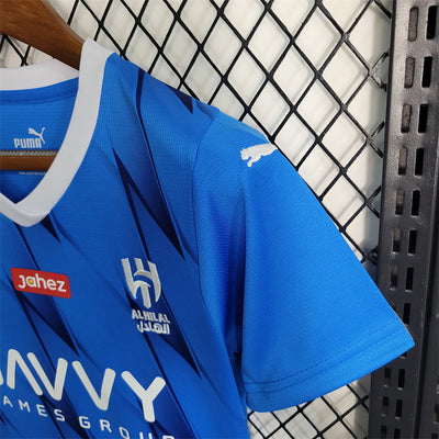 23-24 Al Hilal Home kids Size 16-28 Soccer Jerseys tm