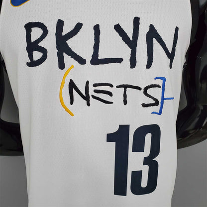 HARDEN#13 Brooklyn Nets graffiti white