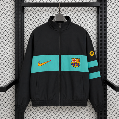 Barcelona Black & Teal Track Jacket