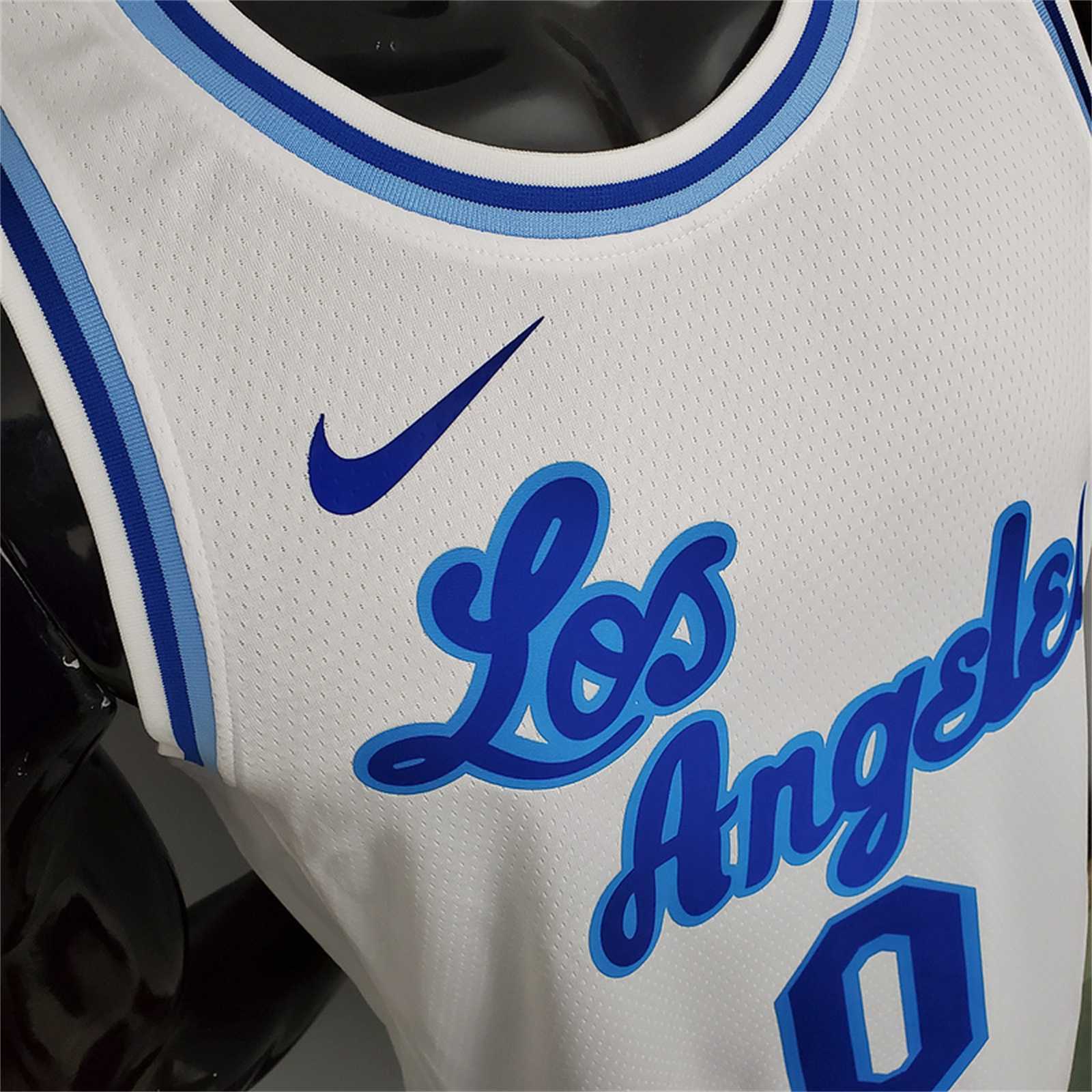 Lakers Westbrook#0 Latin Night (High Head) White