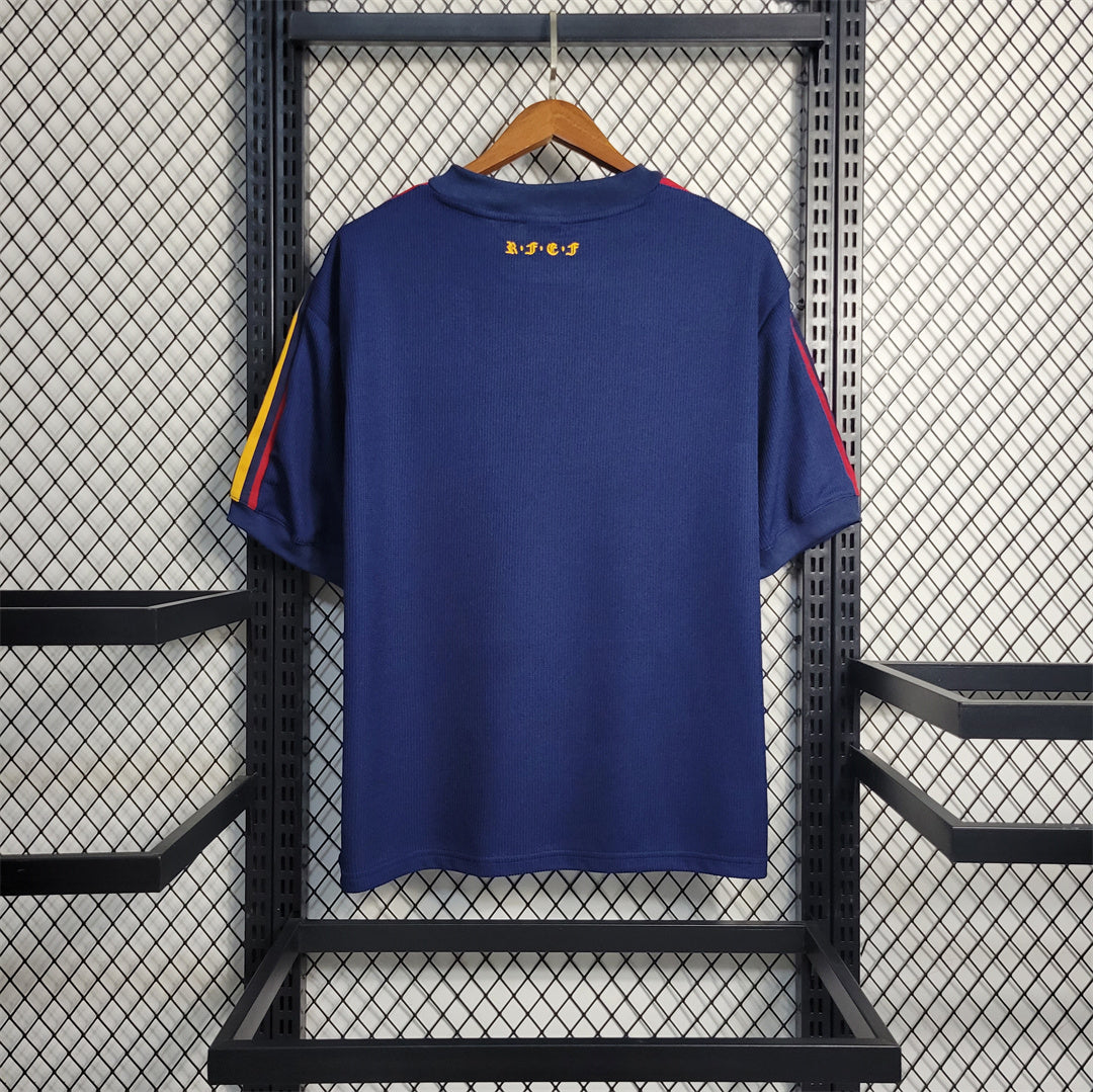 2010 Spain away blue shirt