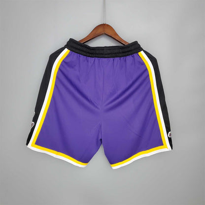 Lakers Purple Black Side NBA Shorts