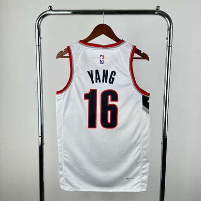 Portland Trail Blazers White No. 16 YANG