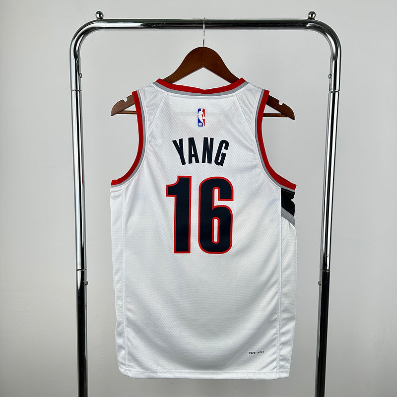 Portland Trail Blazers White No. 16 YANG