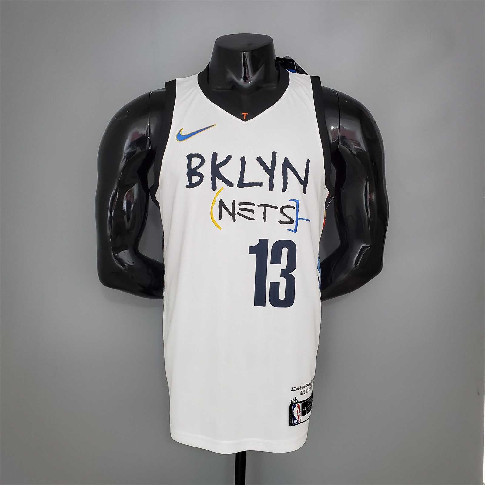 HARDEN#13 Brooklyn Nets graffiti white