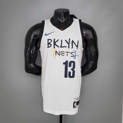 HARDEN#13 Brooklyn Nets graffiti white