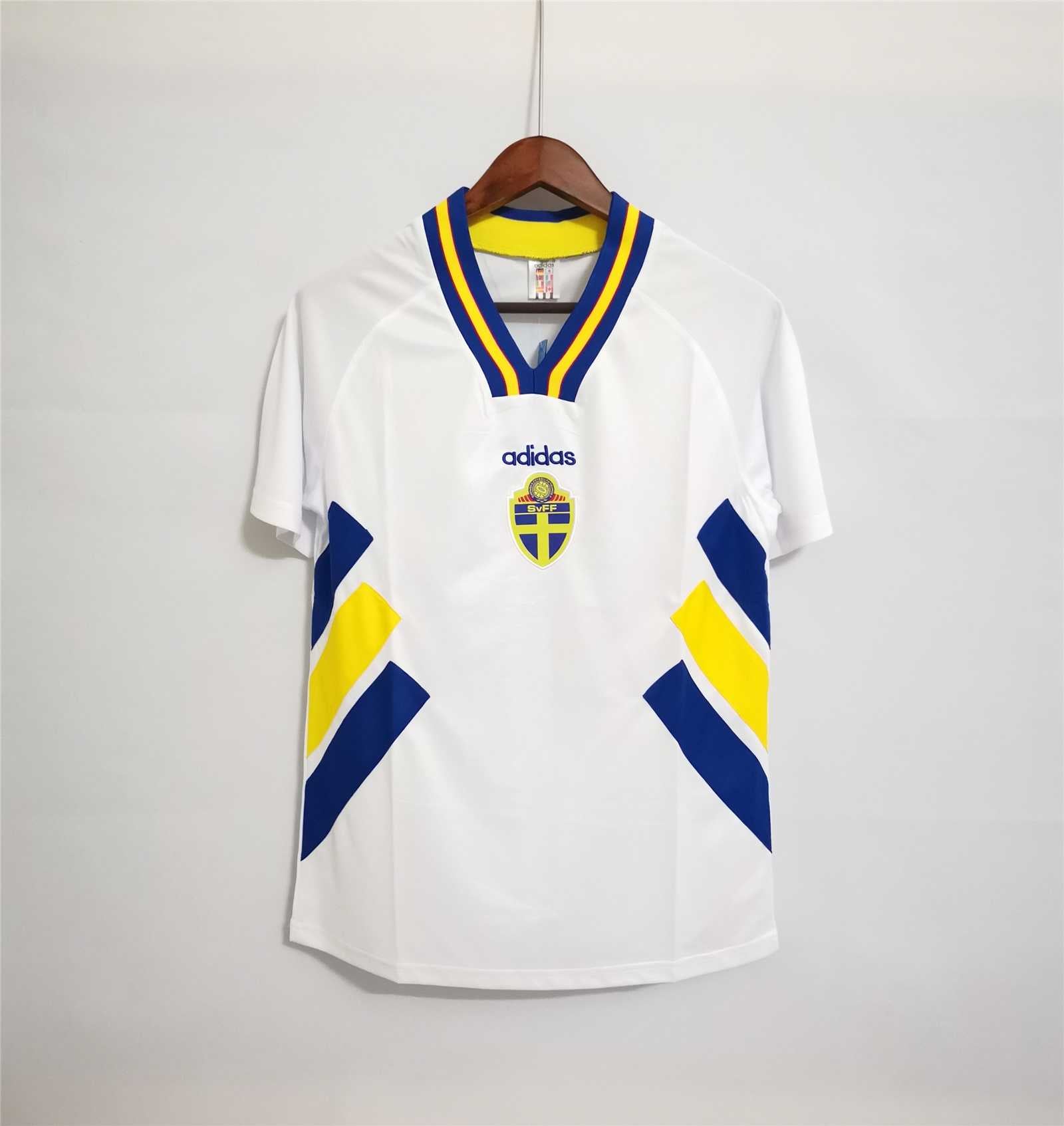 1994 Sweden Away White Retro Shirt tm