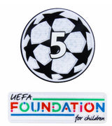 26-27 UCL Starball 5 Times Winner + UEFA Foundation Patch Set