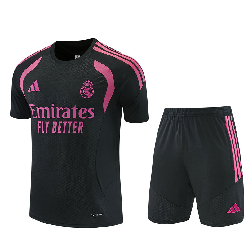 26-27 Season Real Madrid Red-Black Color Football Training Suit