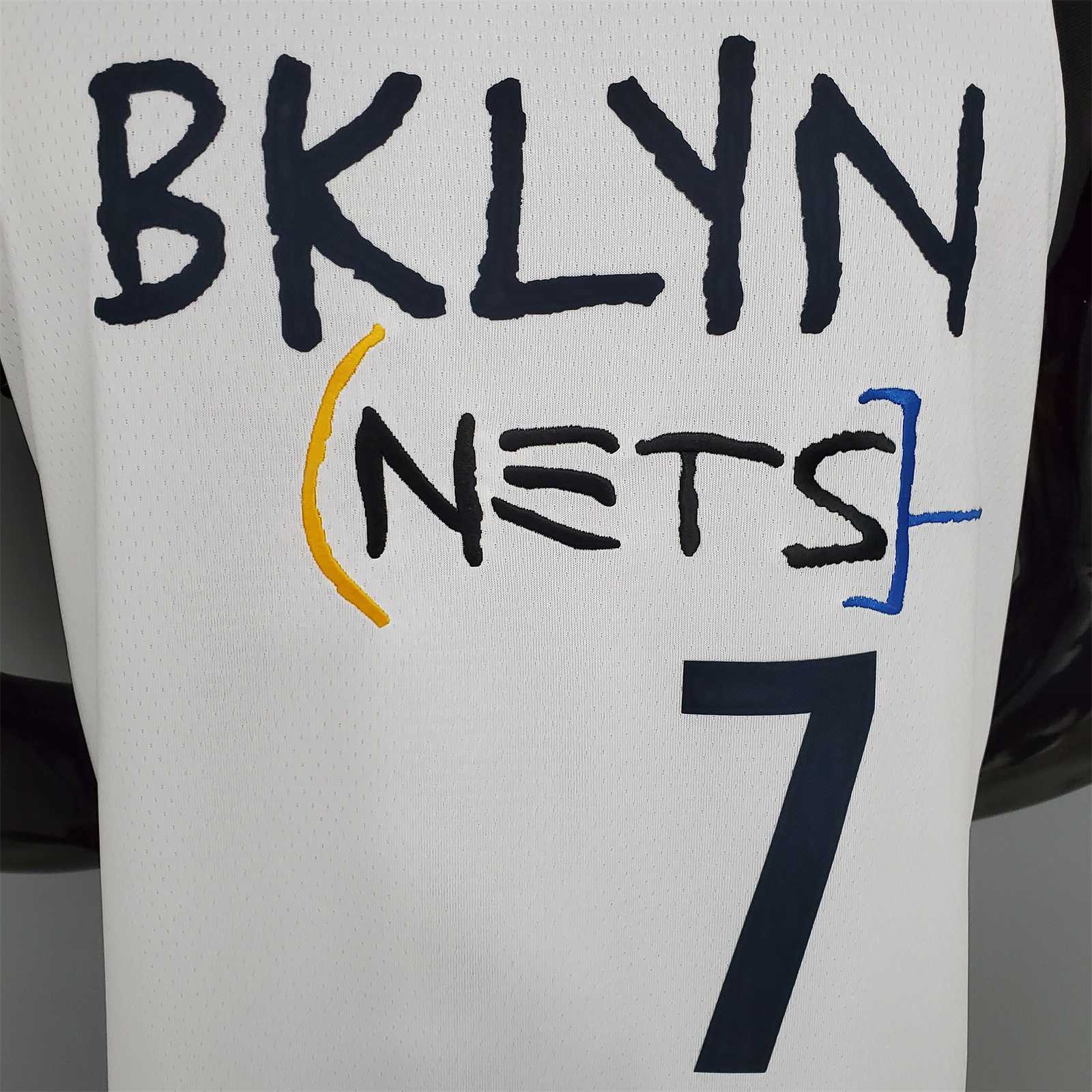 DURANT#7 Brooklyn Nets graffiti white