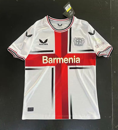 24-25 Leverkusen white soccer jersey