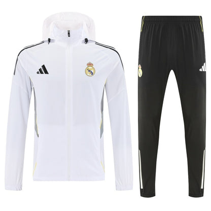 Real Madrid 2025/26 White Windbreaker suit