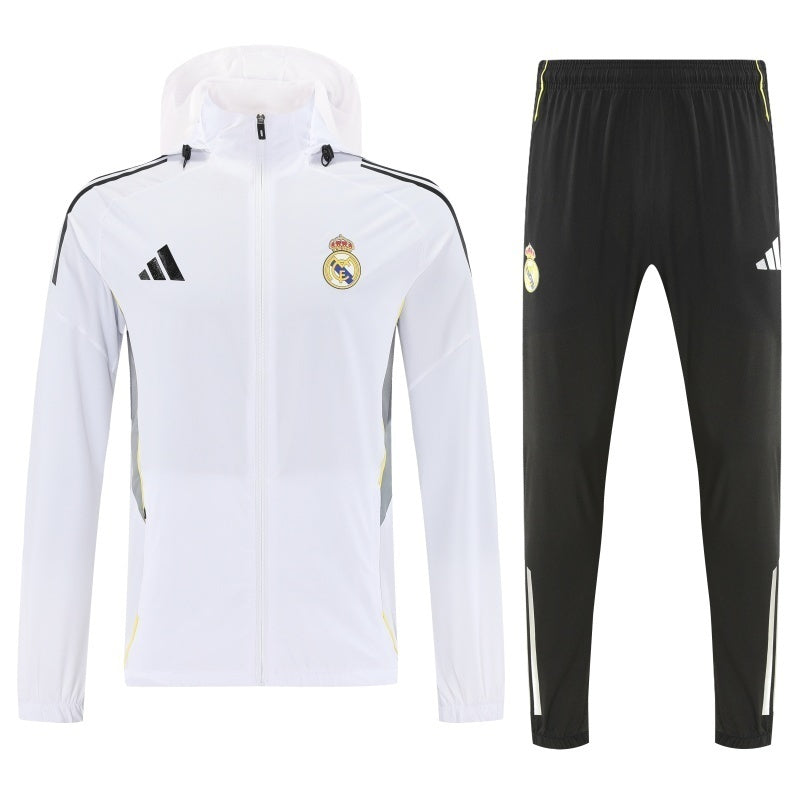 Real Madrid 2025/26 White Windbreaker suit