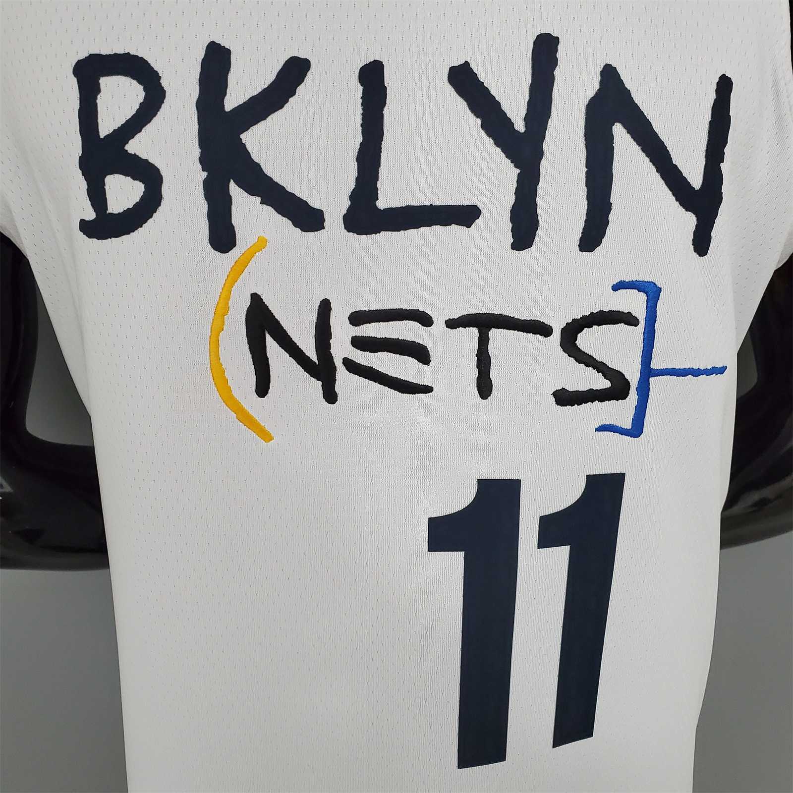 IRVING#11 Brooklyn Nets graffiti white