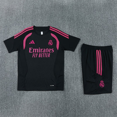 26-27 Season Real Madrid Red-Black Color Football Training Suit