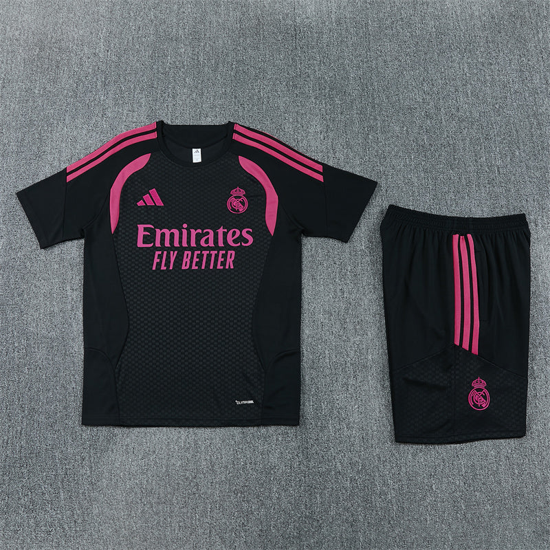 26-27 Season Real Madrid Red-Black Color Football Training Suit