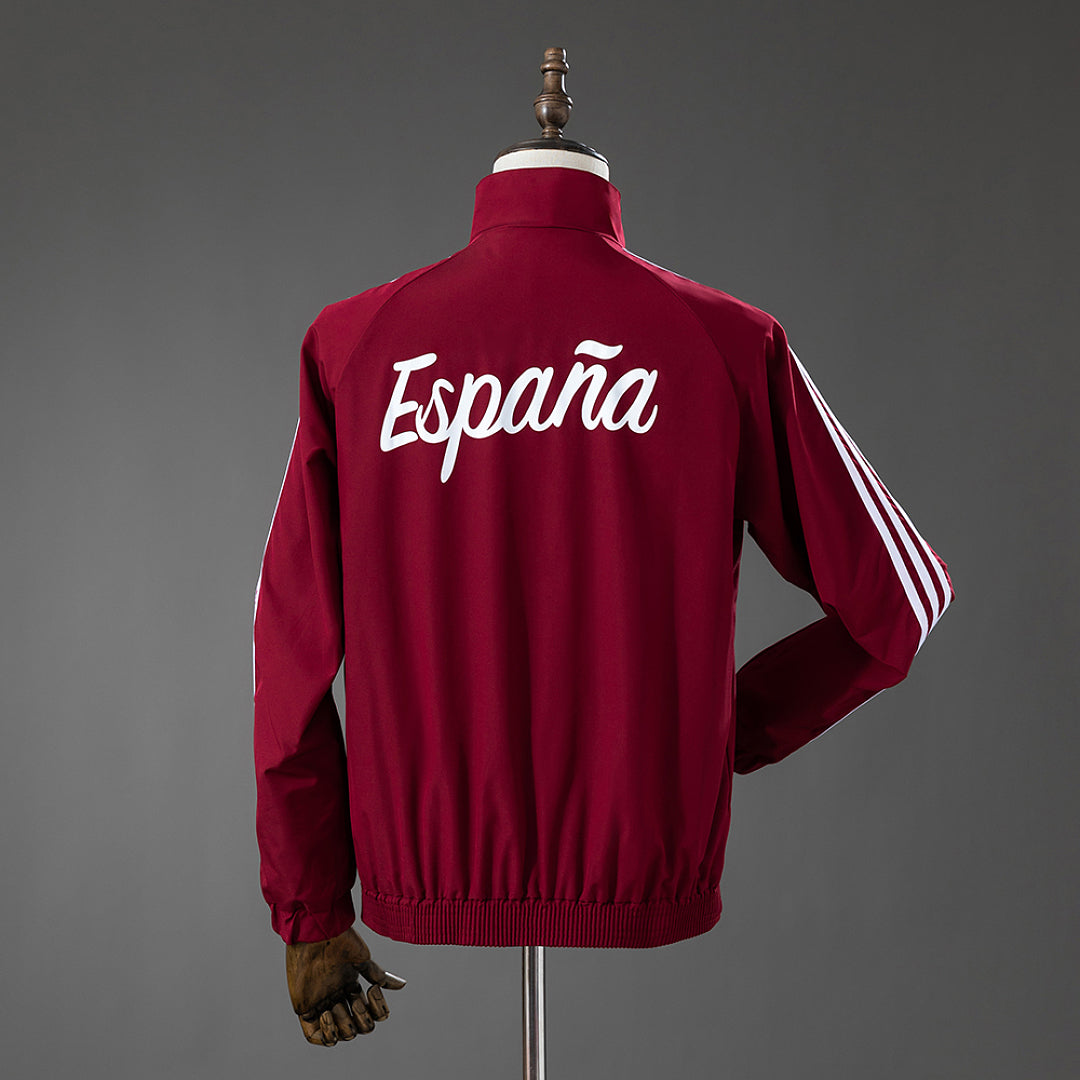 Spain Burgundy Retro Track Jacket