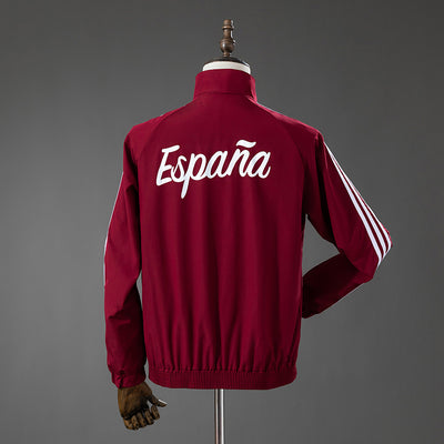 Spain Burgundy Retro Track Jacket