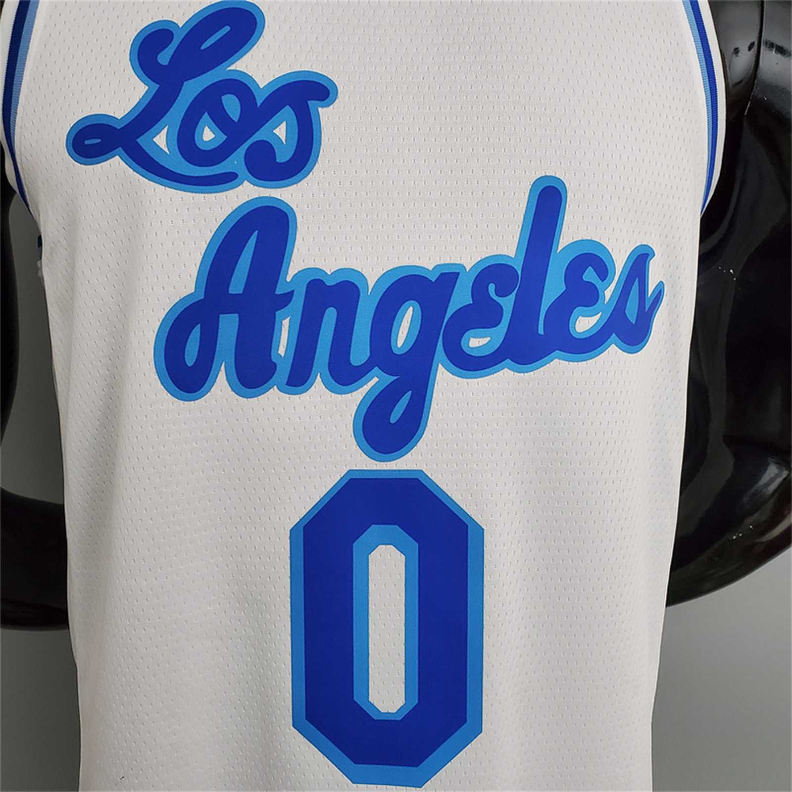 Lakers Westbrook#0 Latin Night (High Head) White