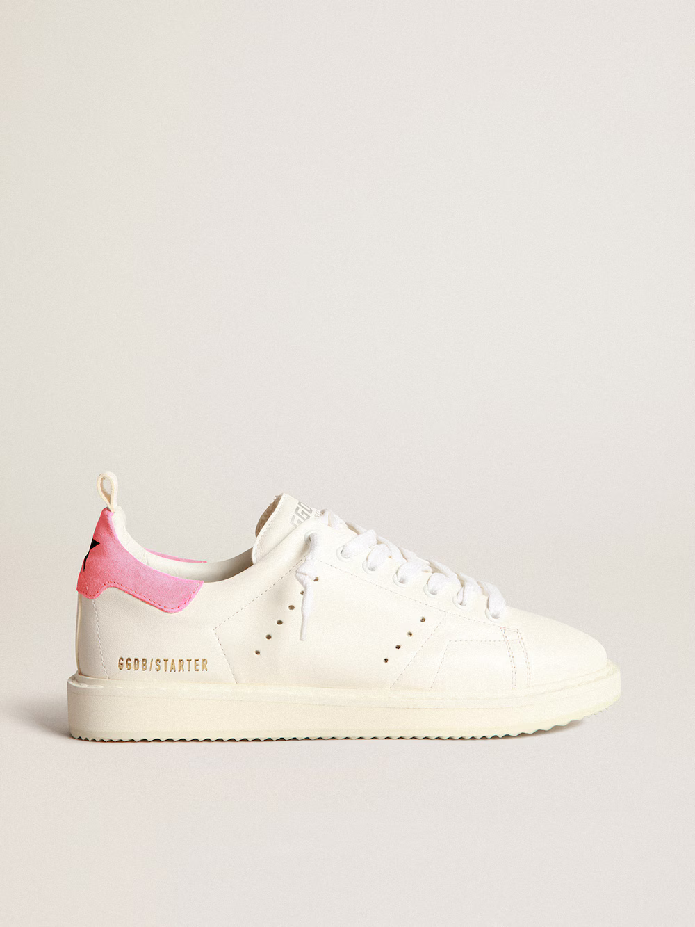 Golden Goose pink suede heel tab