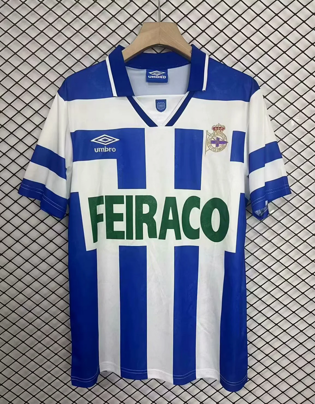 94-95 Deportivo de La Coruna home Retro soccer jersey