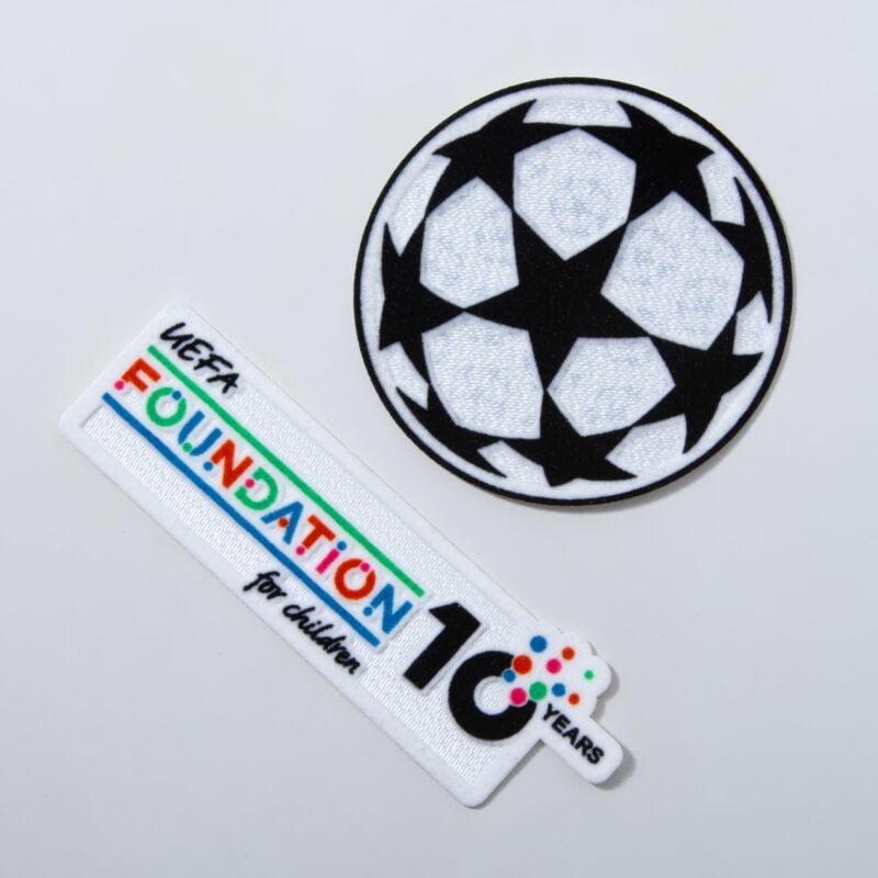25-26 UCL Starball + 10th Anniversary UEFA Foundation Patch