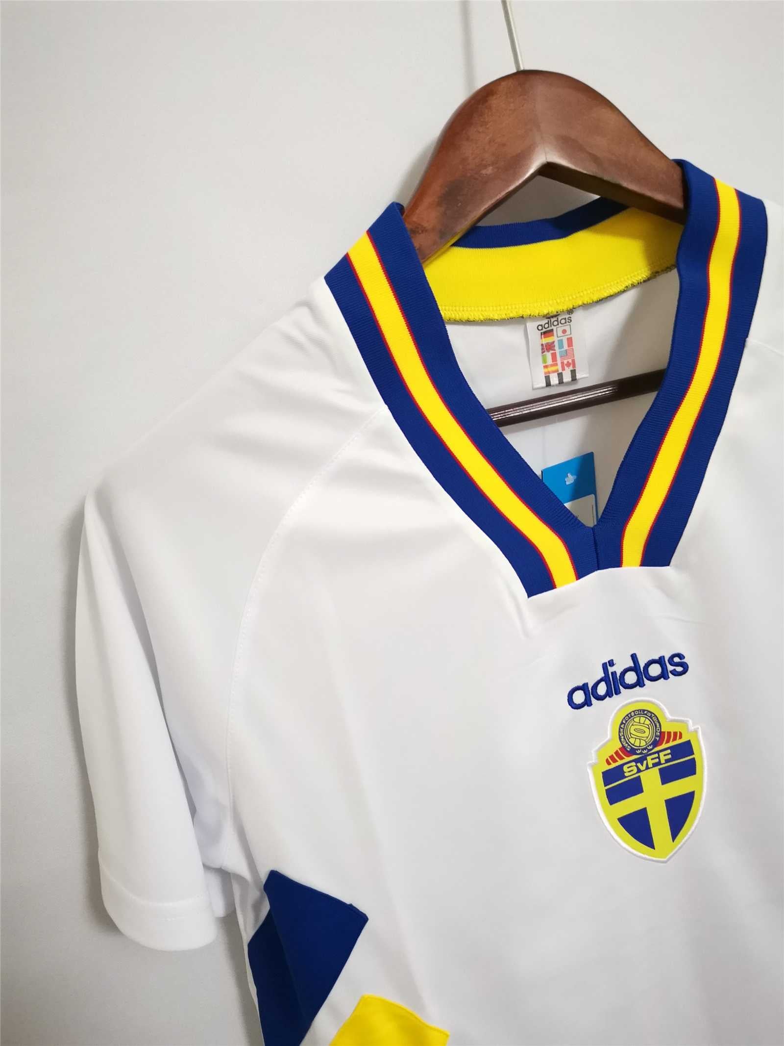 1994 Sweden Away White Retro Shirt tm