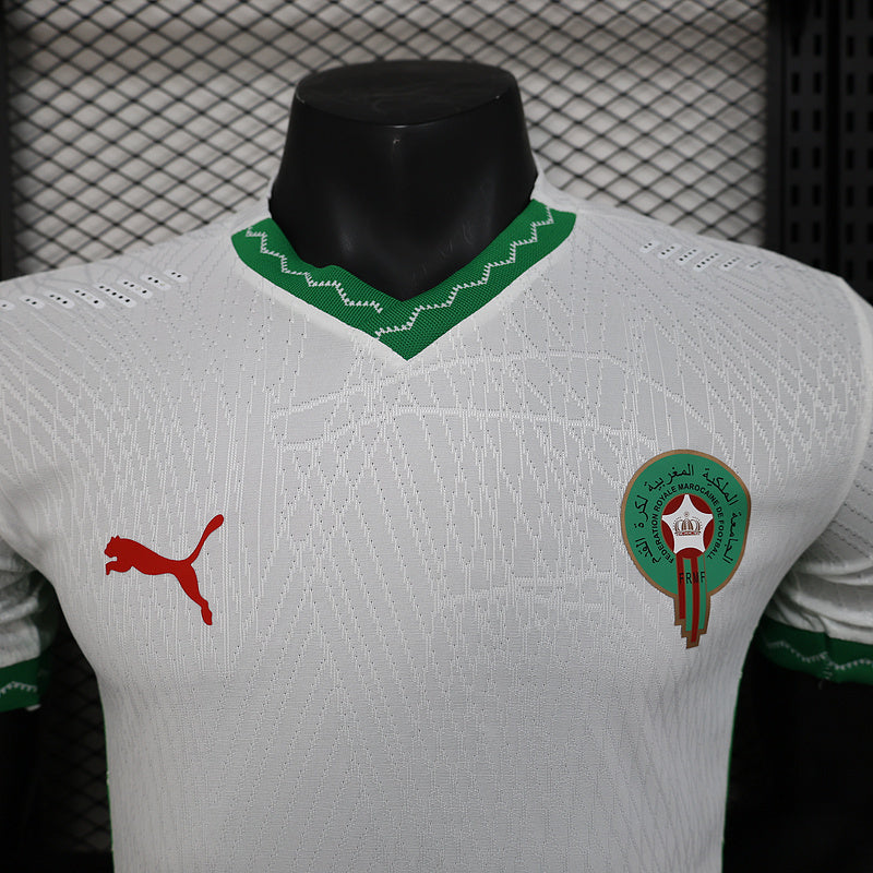 2025 Morocco away white player version jersey TM