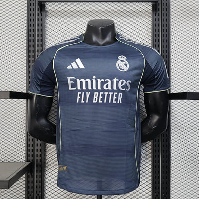25-26 REAL MADRID away blue player version jersey tm